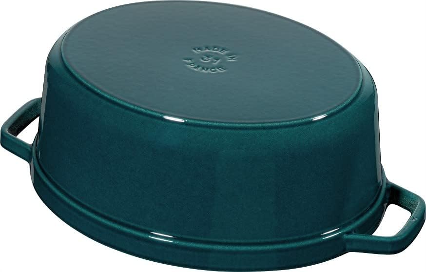Cocotte Bräter mit Deckel, 33 cm, 6.7 L Petrol-Blau