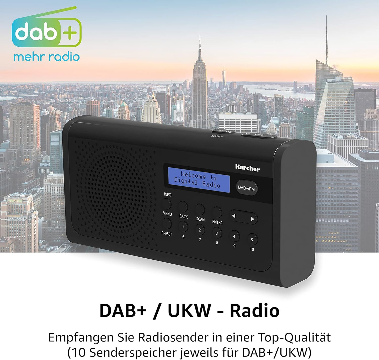 Tragbares DAB+ Radio DAB 2405, Single