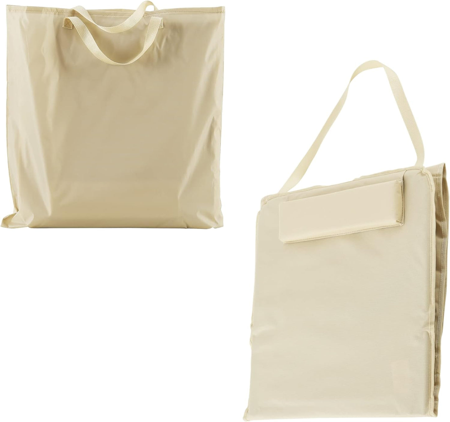 Strandmatte 2er-Set mit verstellbarer Rückenlehne, Beige