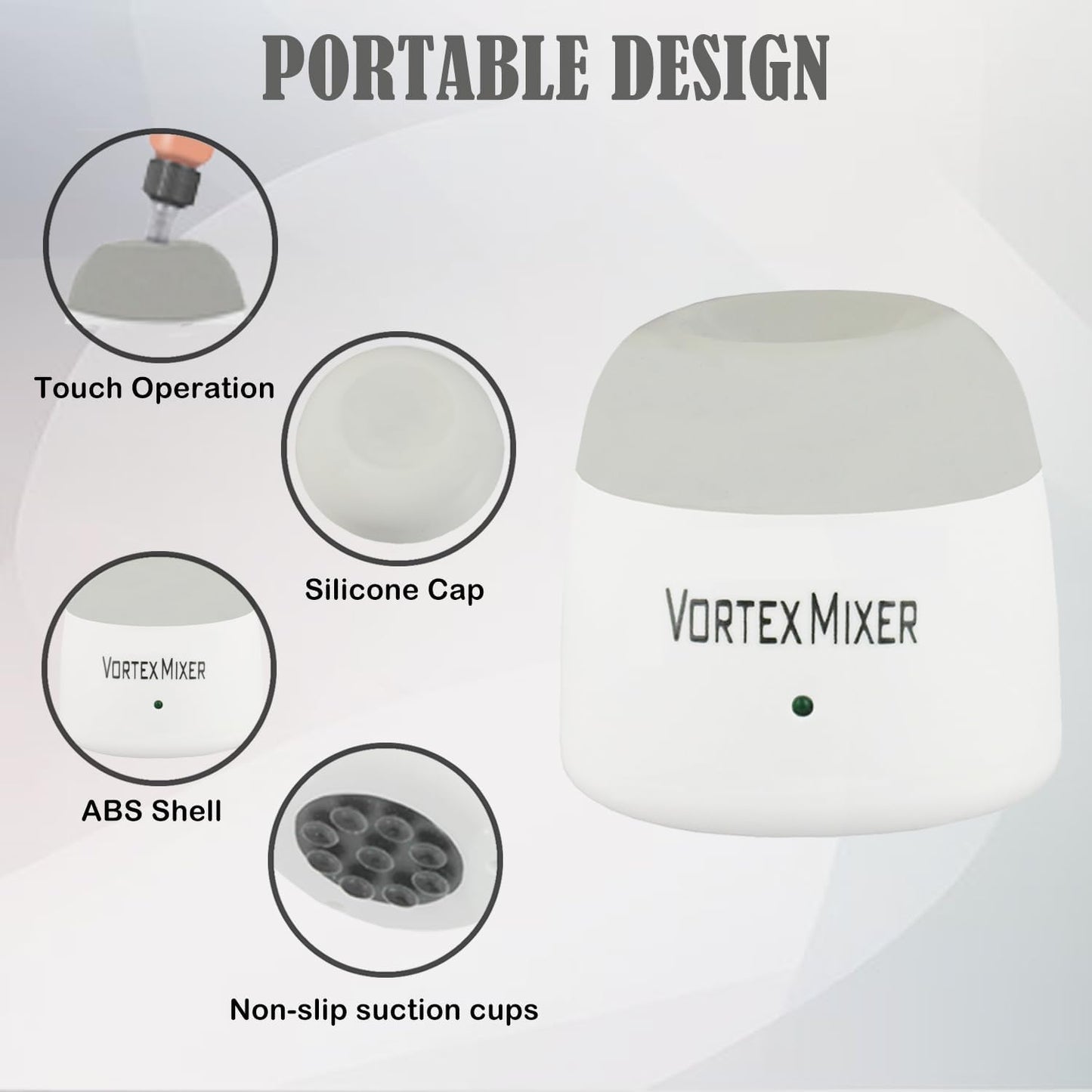 Mini Vortex Mixer mit Touch Funktion für Labor, grau