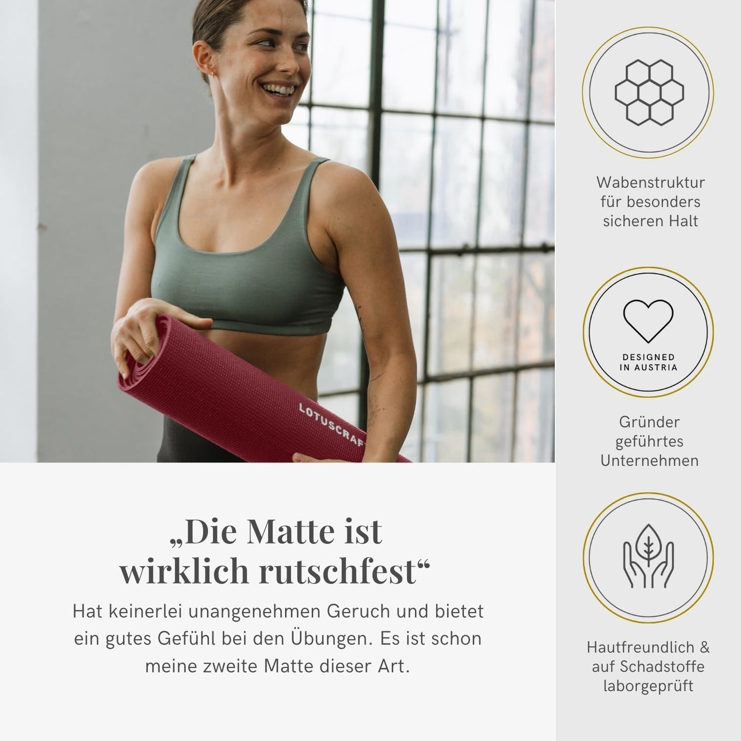 Yogamatte Mudra, Standard / Aubergine