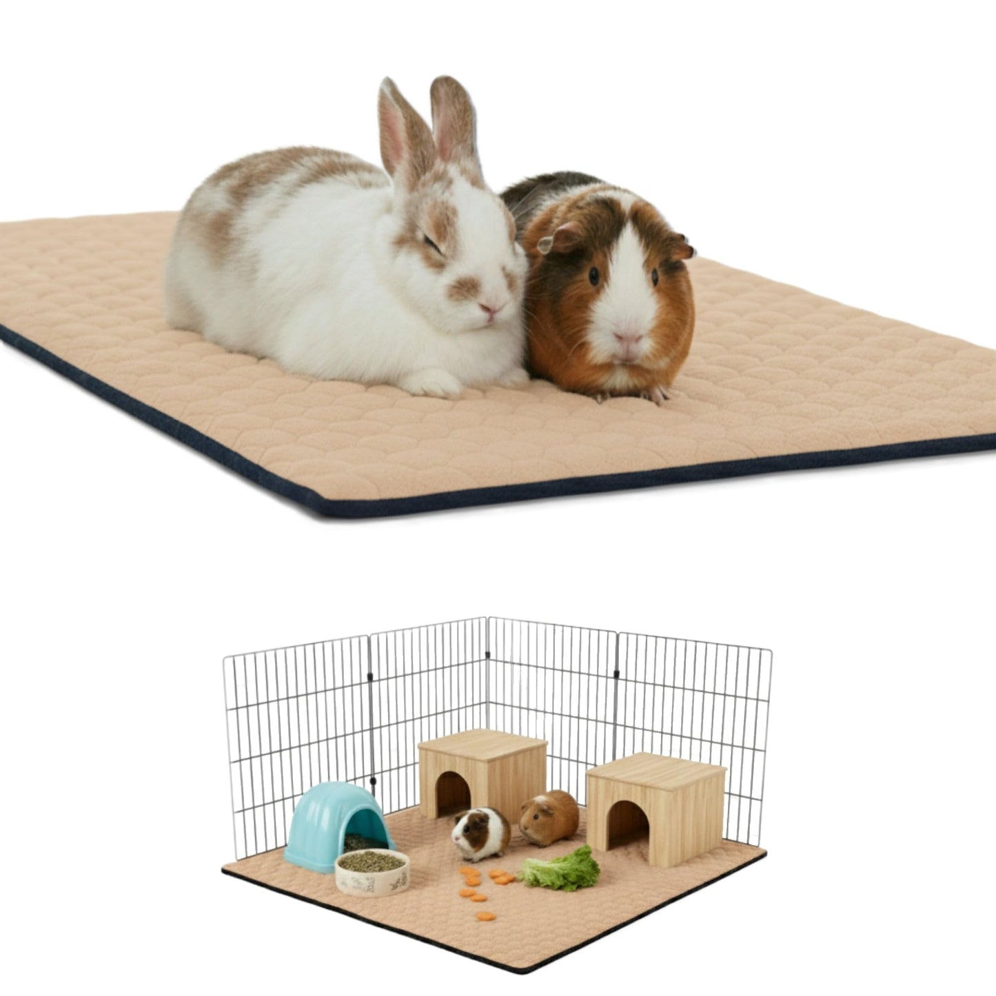 Käfigeinlage für Kleintiere, L 70 x B 35 x H 2 cm Pfirsich