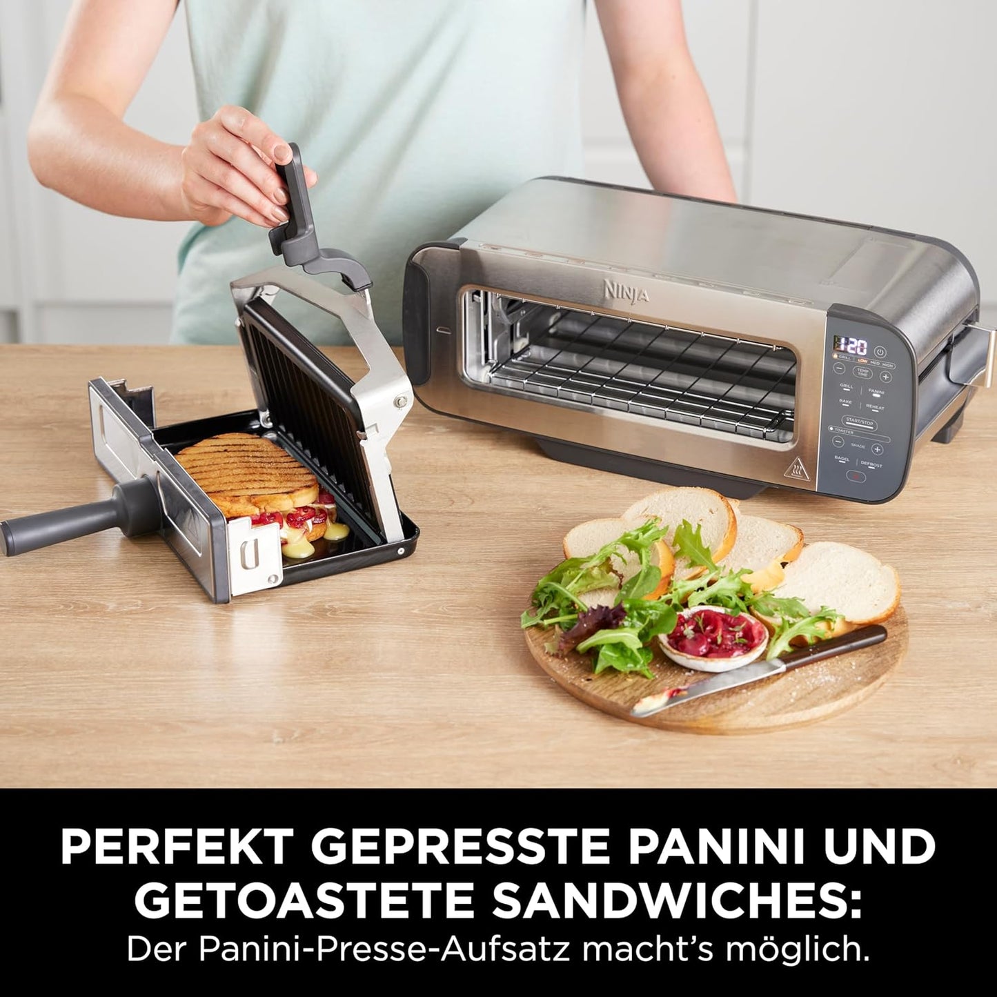 Foodi 3-in-1 Toaster & Elektrogrill mit Panini-Presse, ST202EU, Edelstahl