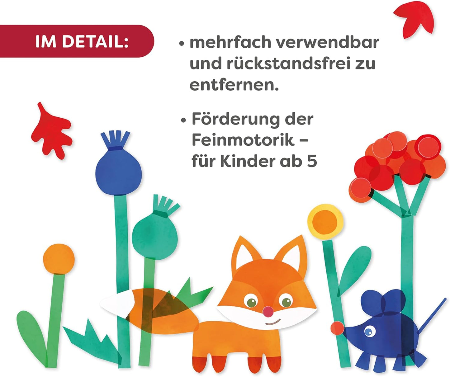 2er Bastelset Fensterbilder Drachensteigen und Waldtiere, 2014004