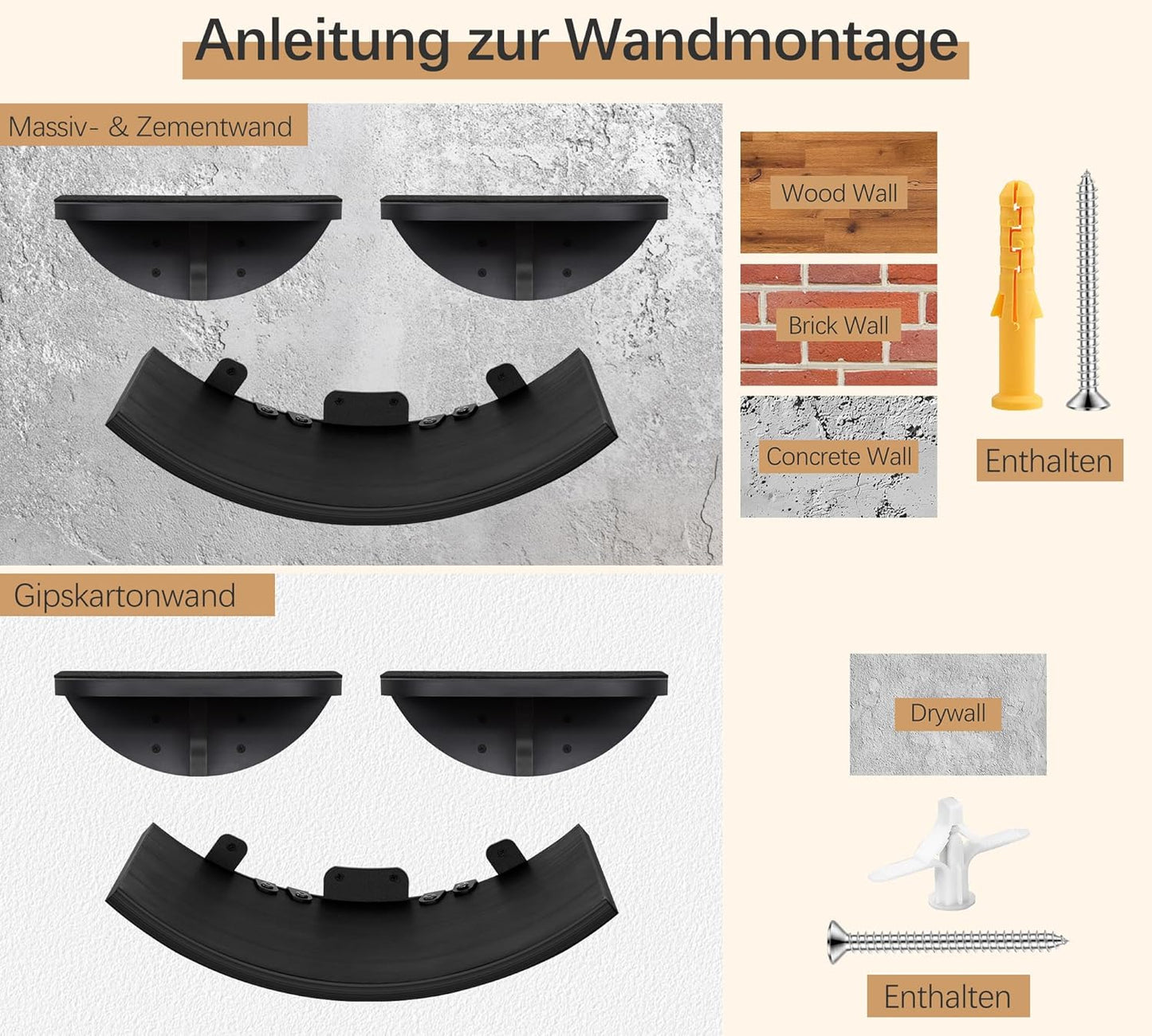 Katzentreppe Wand-Set, Gray 2PC Pedal + 1PC Katze Wandregal