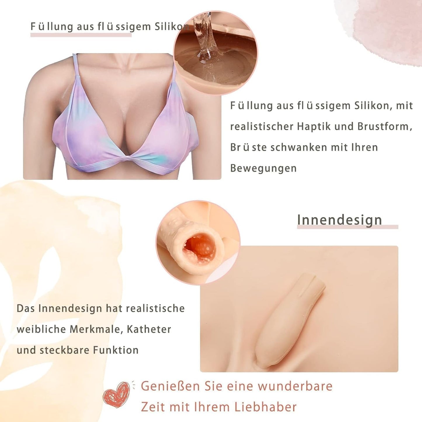 Silikon-Bodysuit C-Cup für Cosplay, .Gelb