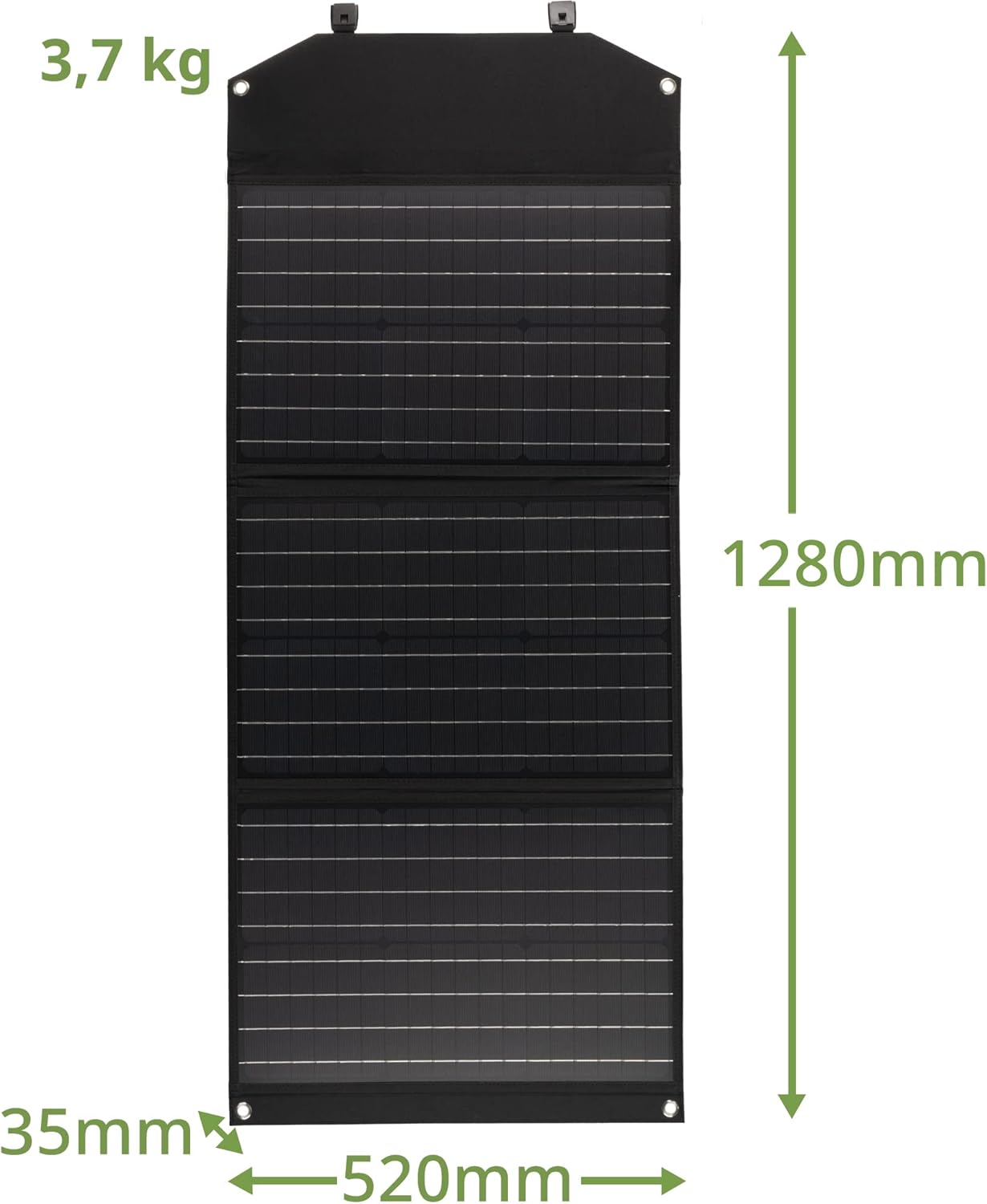 Solar Ladegerät 90W mit USB- und DC-Anschlüssen, Bresser Solar Ladegerät 90W Single