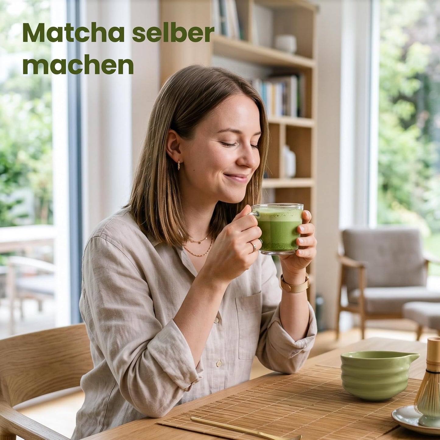 Matcha Tee Set mit Zubehör, Grün