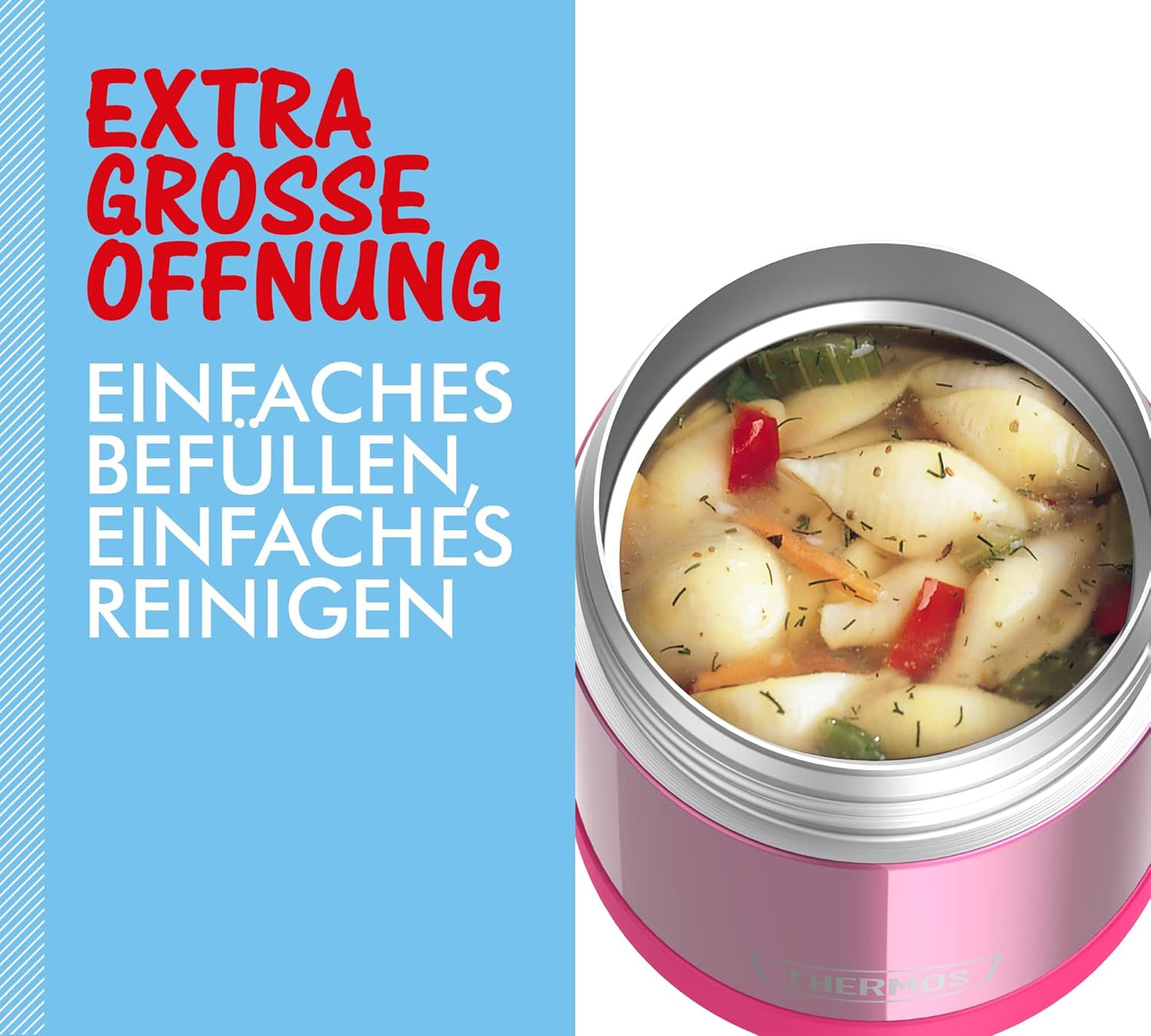 Funtainer Isolierbehälter mit Löffel, Pink