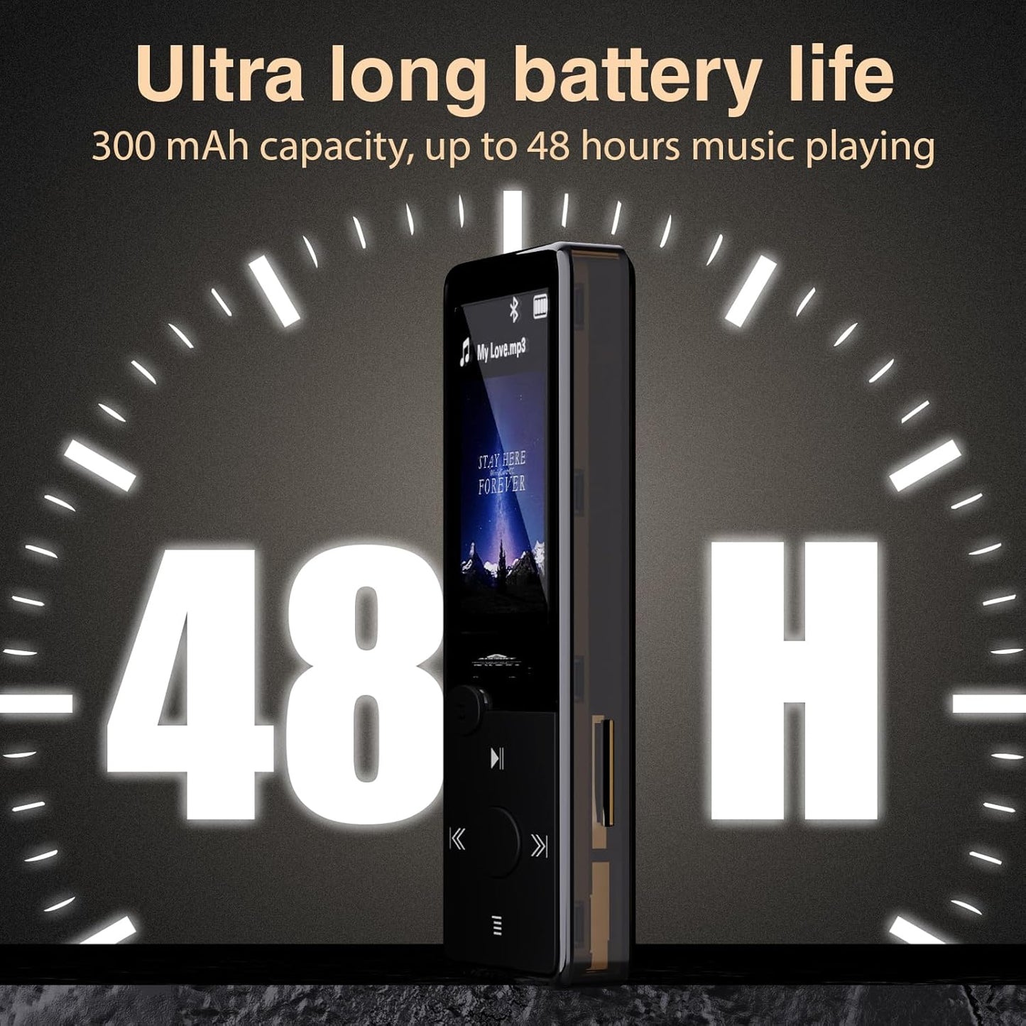 MP3-Player mit HiFi-Sound & Bluetooth 5.3, Schwarz