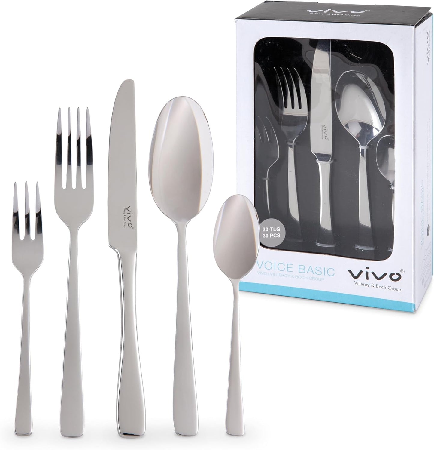 Voice Basic Tafelbesteck-Set, Tafelbesteck 30tlg