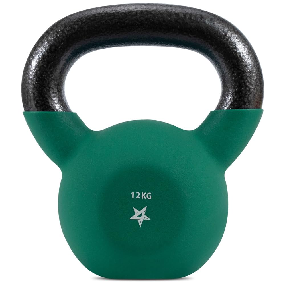 Kettlebell mit Neopren-Coating, 12 kg, Dunkelgrün