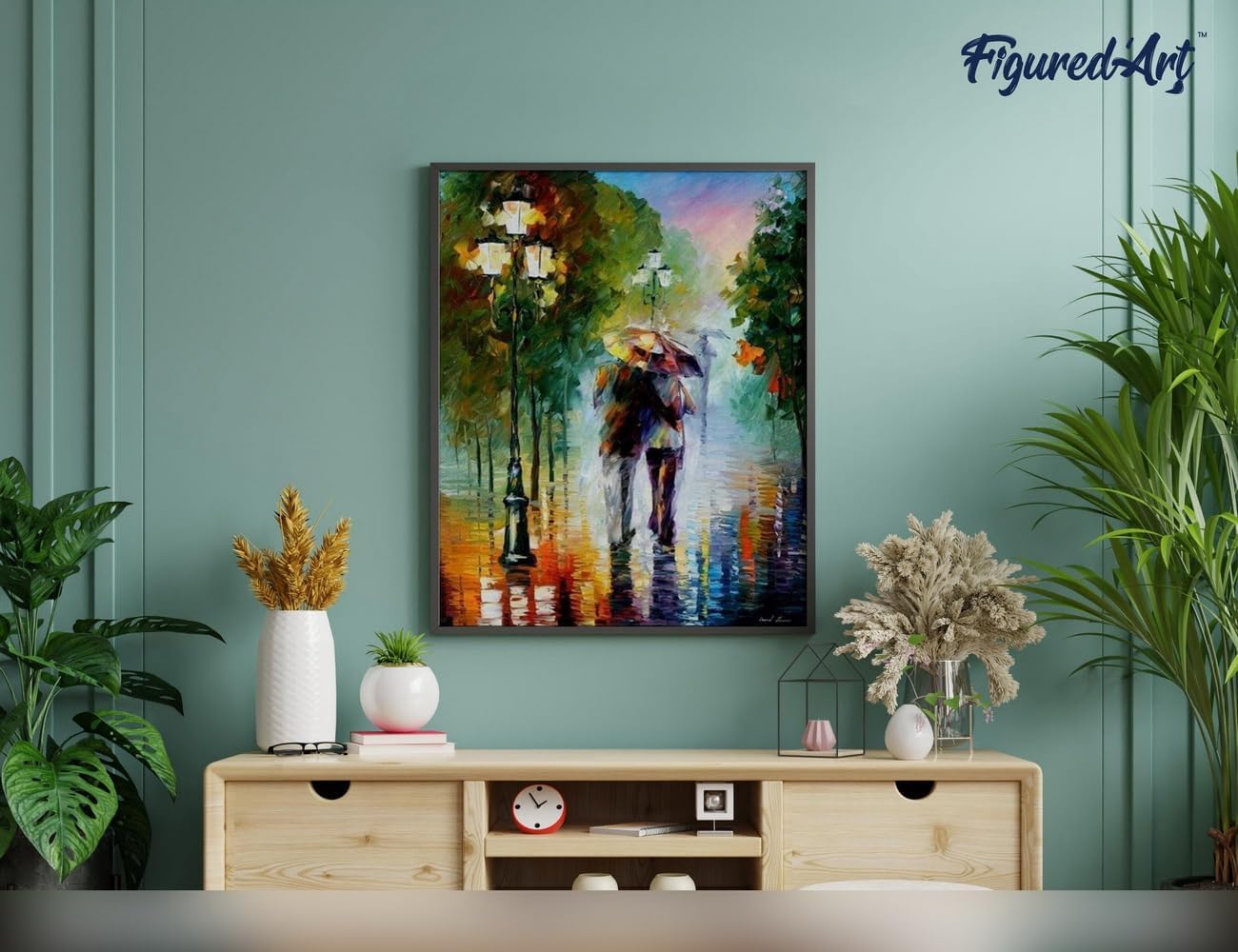 Malen Nach Zahlen - Romantischer Regen, Romantischer Regen 40x50cm Mit Keilrahmen (nicht gespannt)