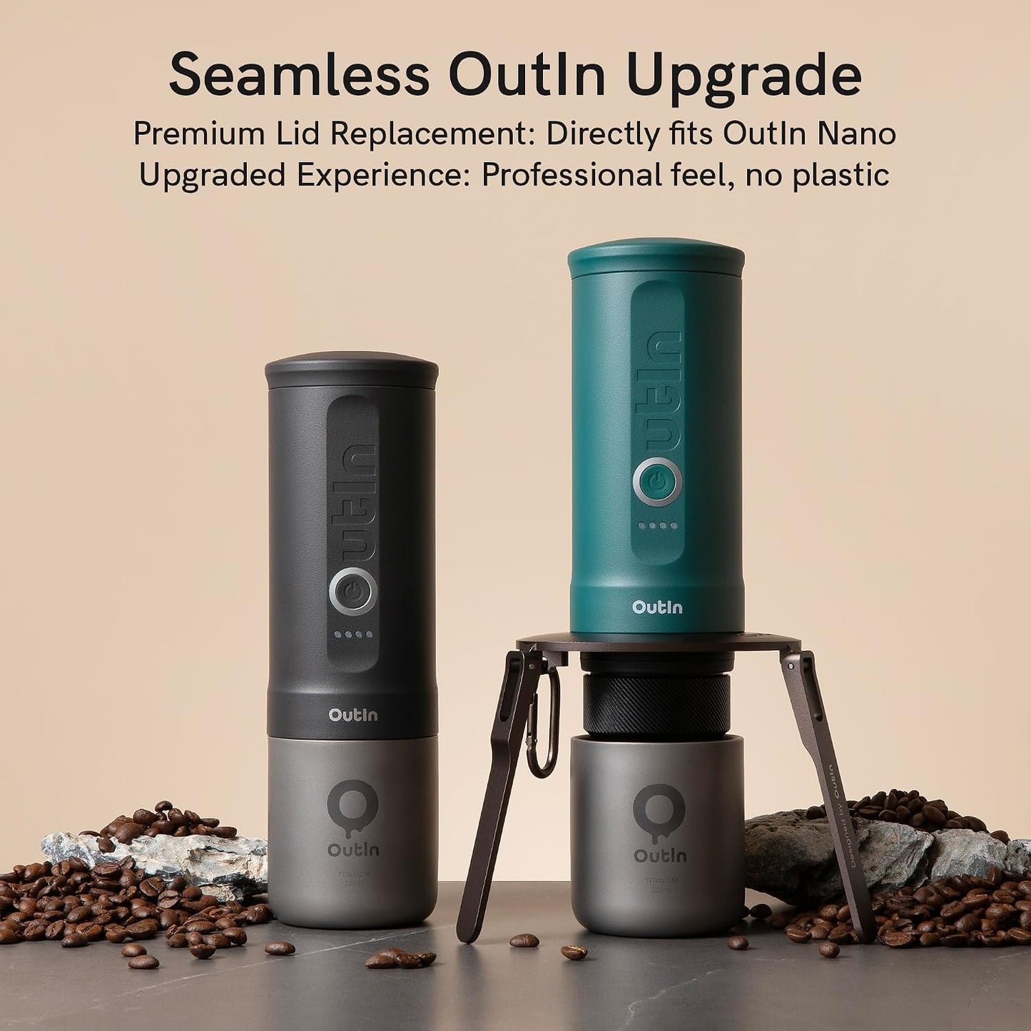 Doppelwandiger Titan-Kaffeebecher, 220 ml