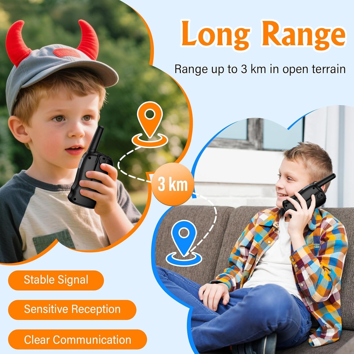 2er-Set Walkie-Talkie für Kinder