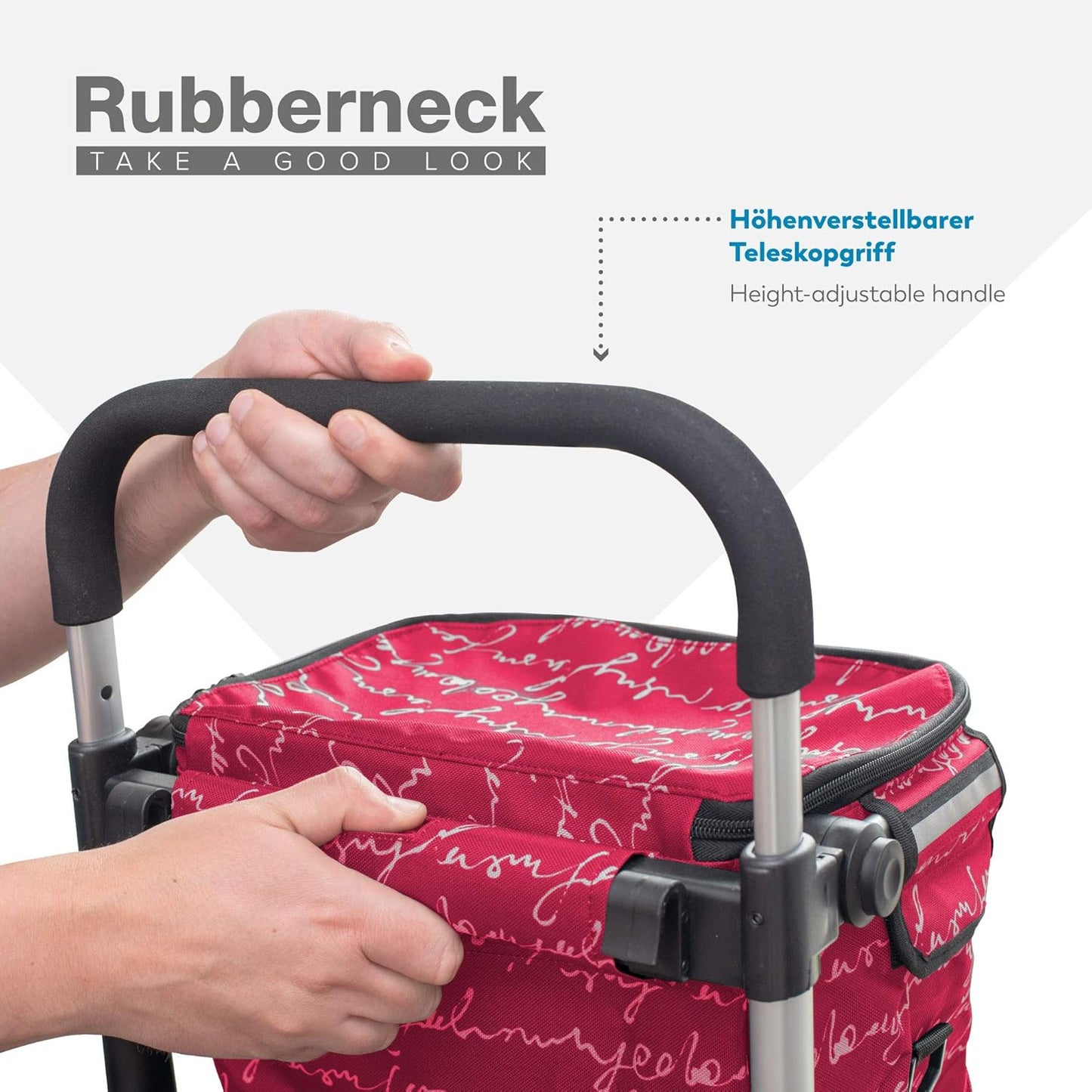 Klappbarer Einkaufstrolley, Rot