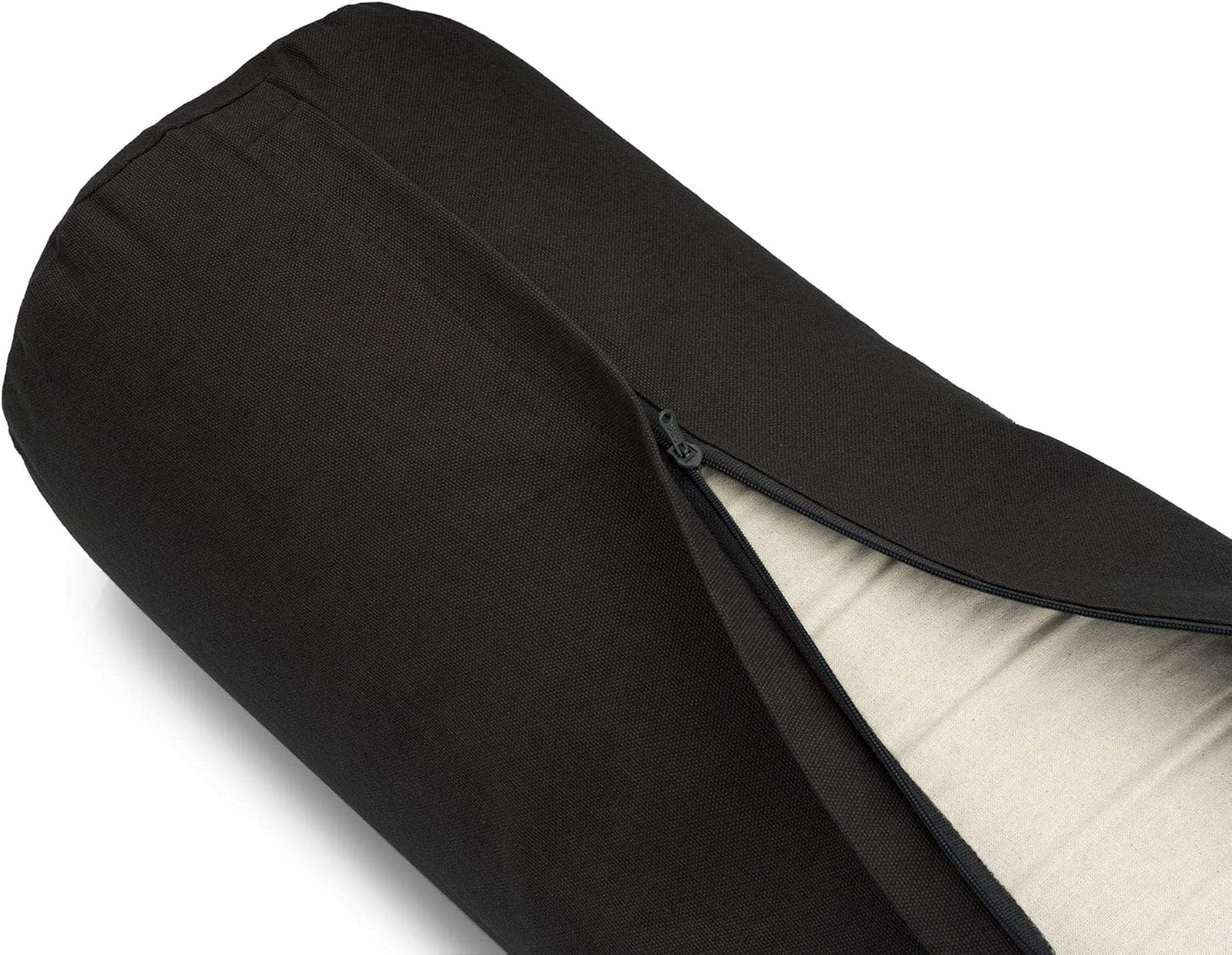 Yoga-Bolster mit Buchweizenschalen, Zen Schwarz