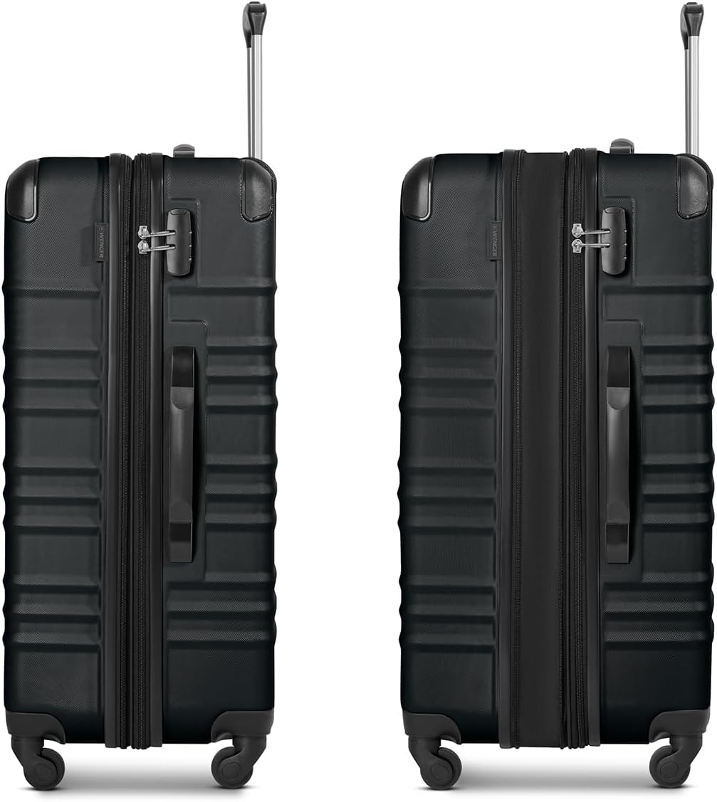 Amplar Evo 4 Trolley mit Dehnfalte, Schwarz Koffer L + (75 cm)
