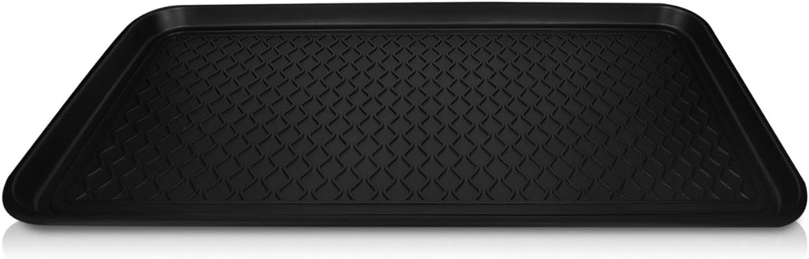 Schuhabtropfmatte, 76x38x3 cm, 76.2 x 38.1 x 3 cm Schwarz