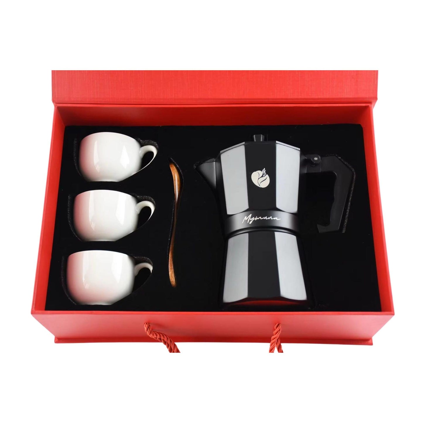 Espressokocher Set für 6 Tassen mit Zubehör