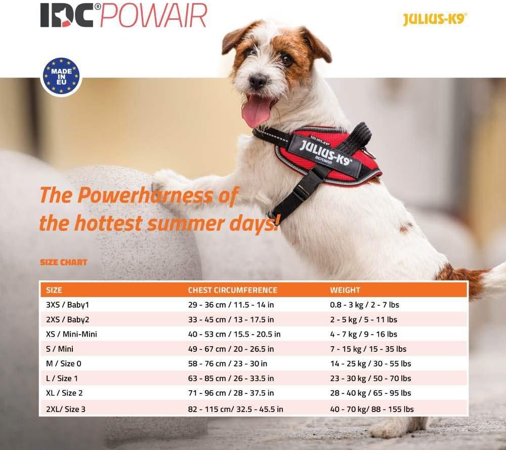 IDC Powair Hundegeschirr, Orange / XL/2
