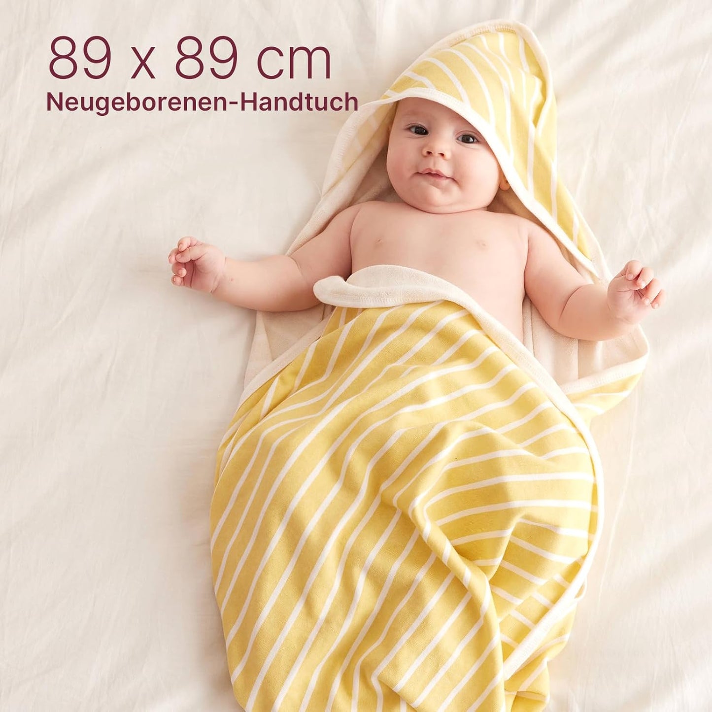 Kapuzentücher-Set für Babys, Gelb