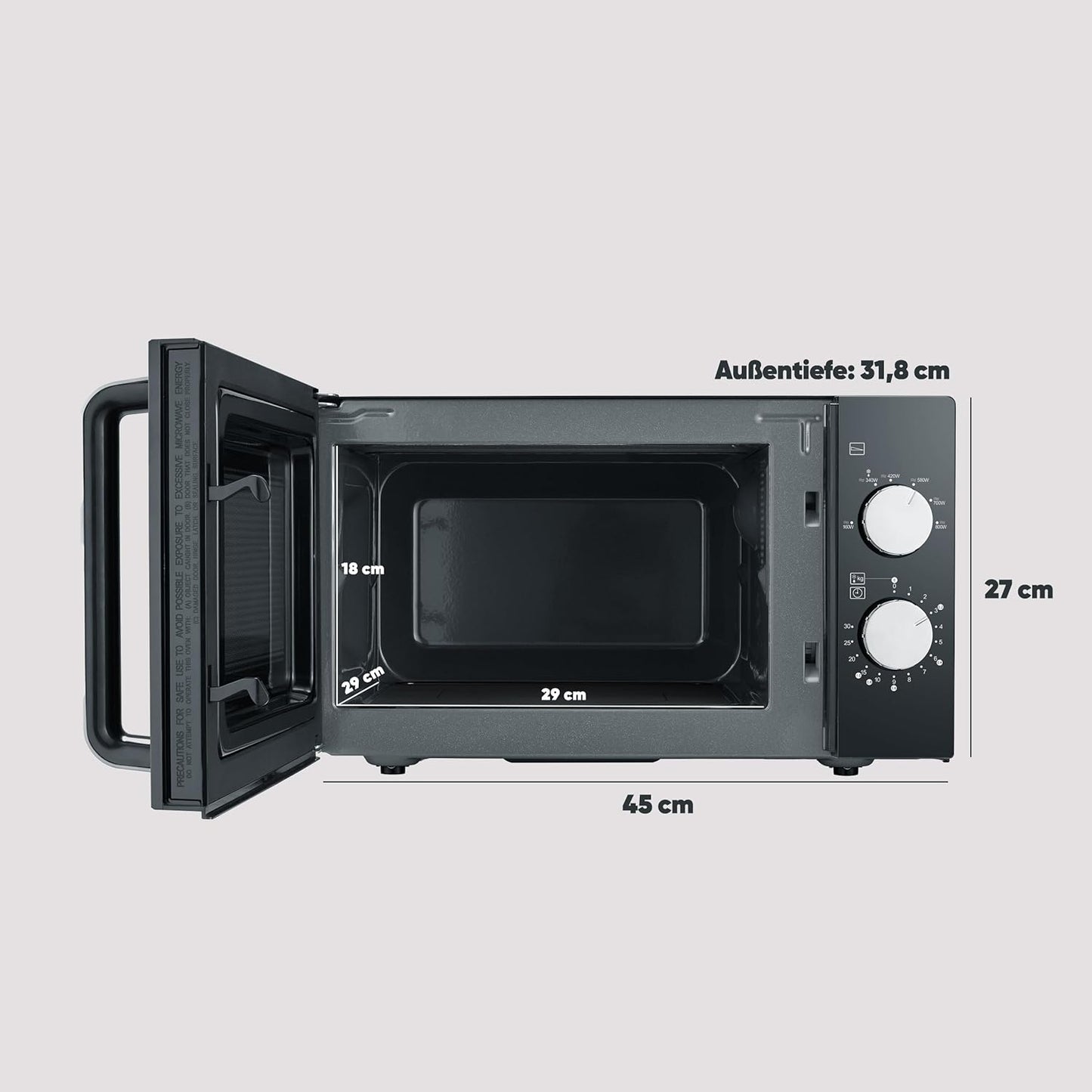 Mikrowelle MW7761, Black/Silver
