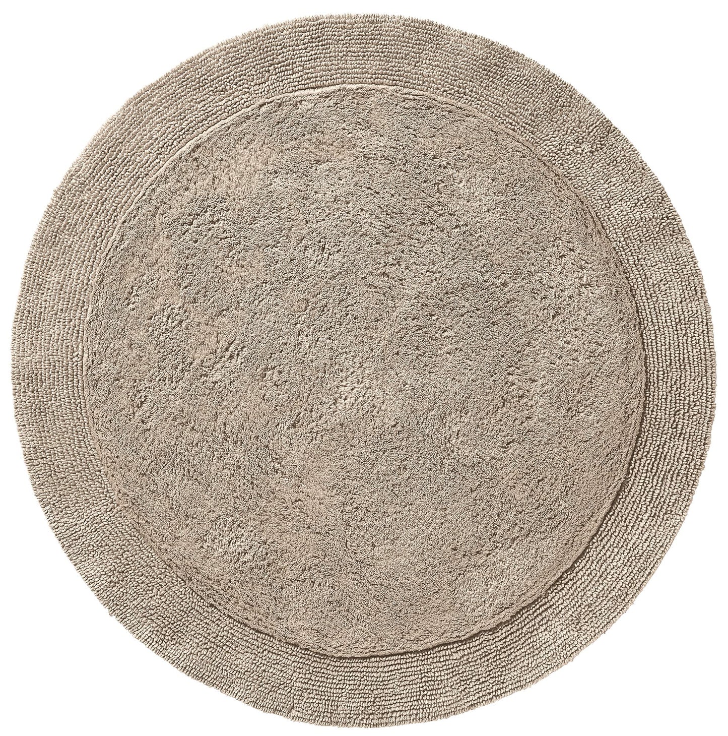 Runde Badematte Stuttgart, Taupe Badteppich - rund: 90 cm Ø