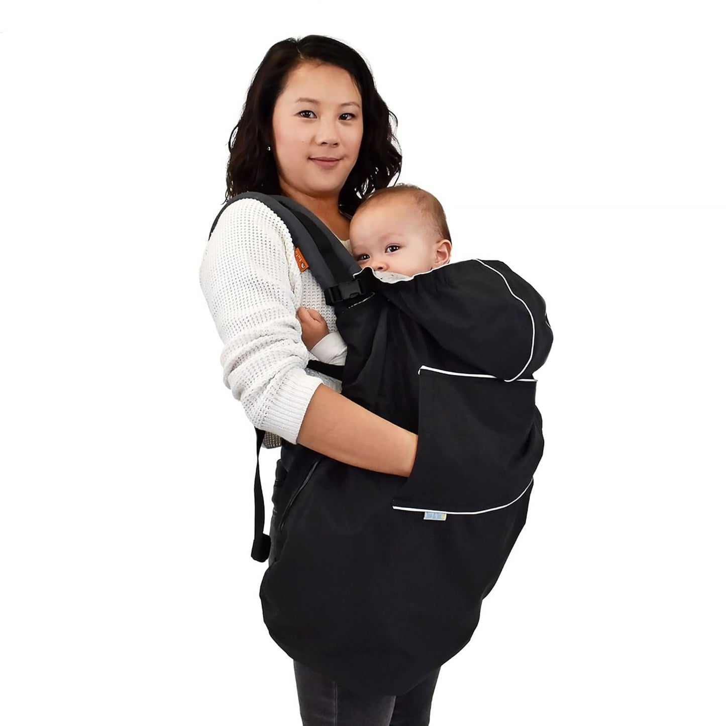 Wasserdichte Baby-Raincover für Tragen und Kinderwagen, Schwarz
