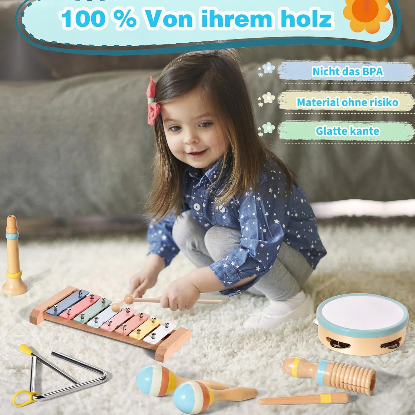Musikinstrumente für Kinder, Holz
