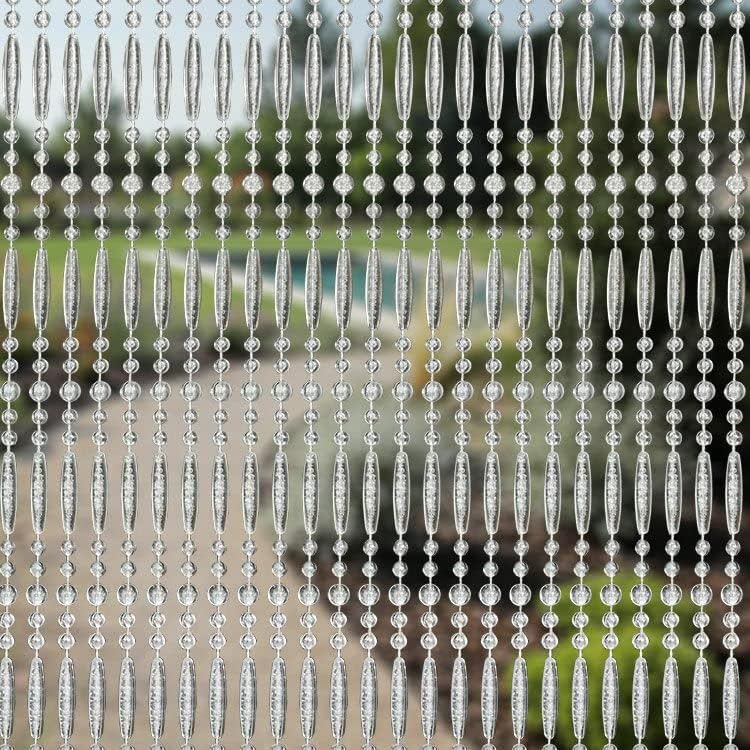 Perlenvorhang, 100 x 230 cm Transparent