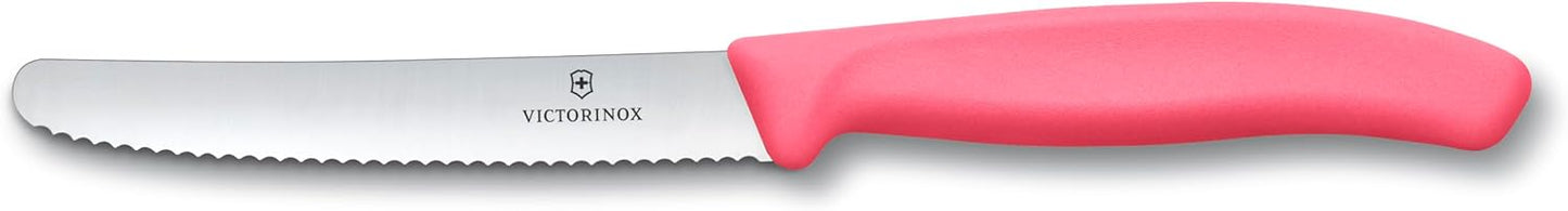 Swiss Classic Frühstücksmesser-Set mit Wellenschliff, Pink, Orange, Gelbtöne