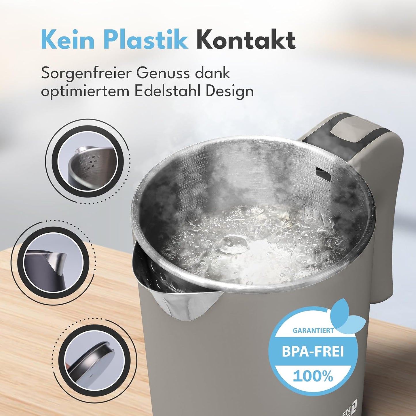 Reisewasserkocher, Khaki