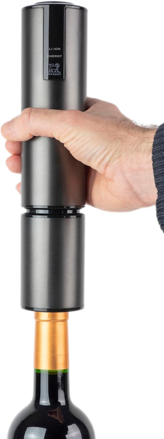 Elis Touch elektrischer Korkenzieher mit Ladestation und Folienschneider, 10.6 in, Carbon.