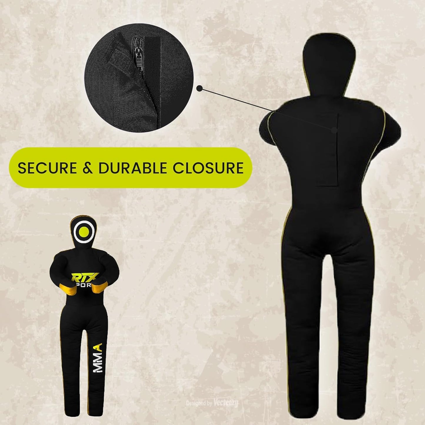 Grappling Dummy, 70" - Inches Gelb