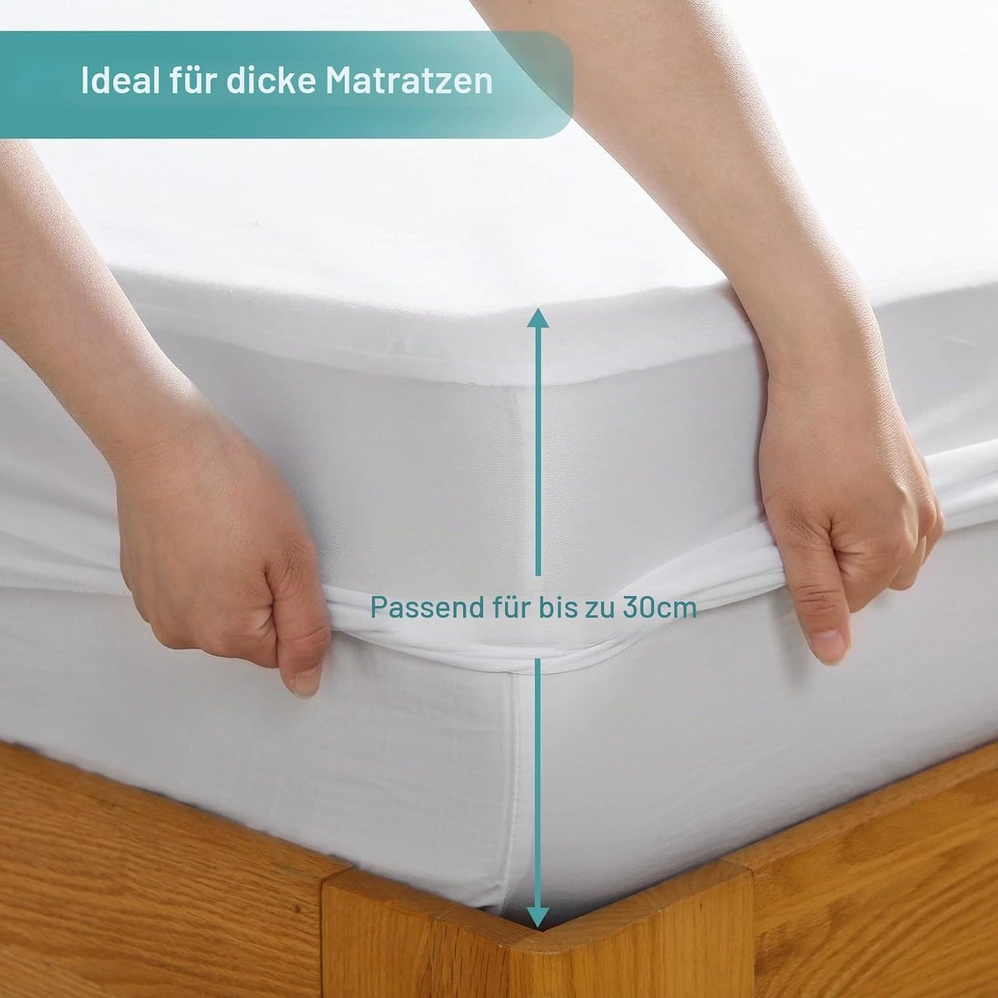 Wasserdichter Matratzenschoner, 135x190 cm, 135x190cm Molton