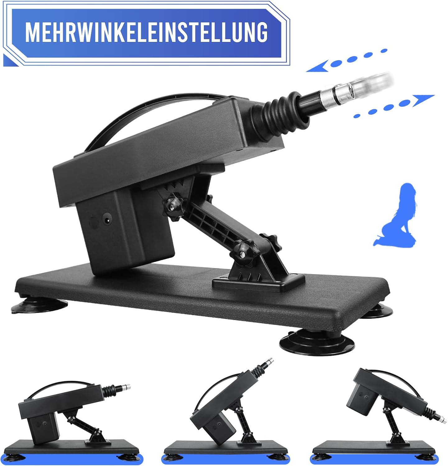Sexmaschine mit Stossfunktion für Frauen, Deepblack