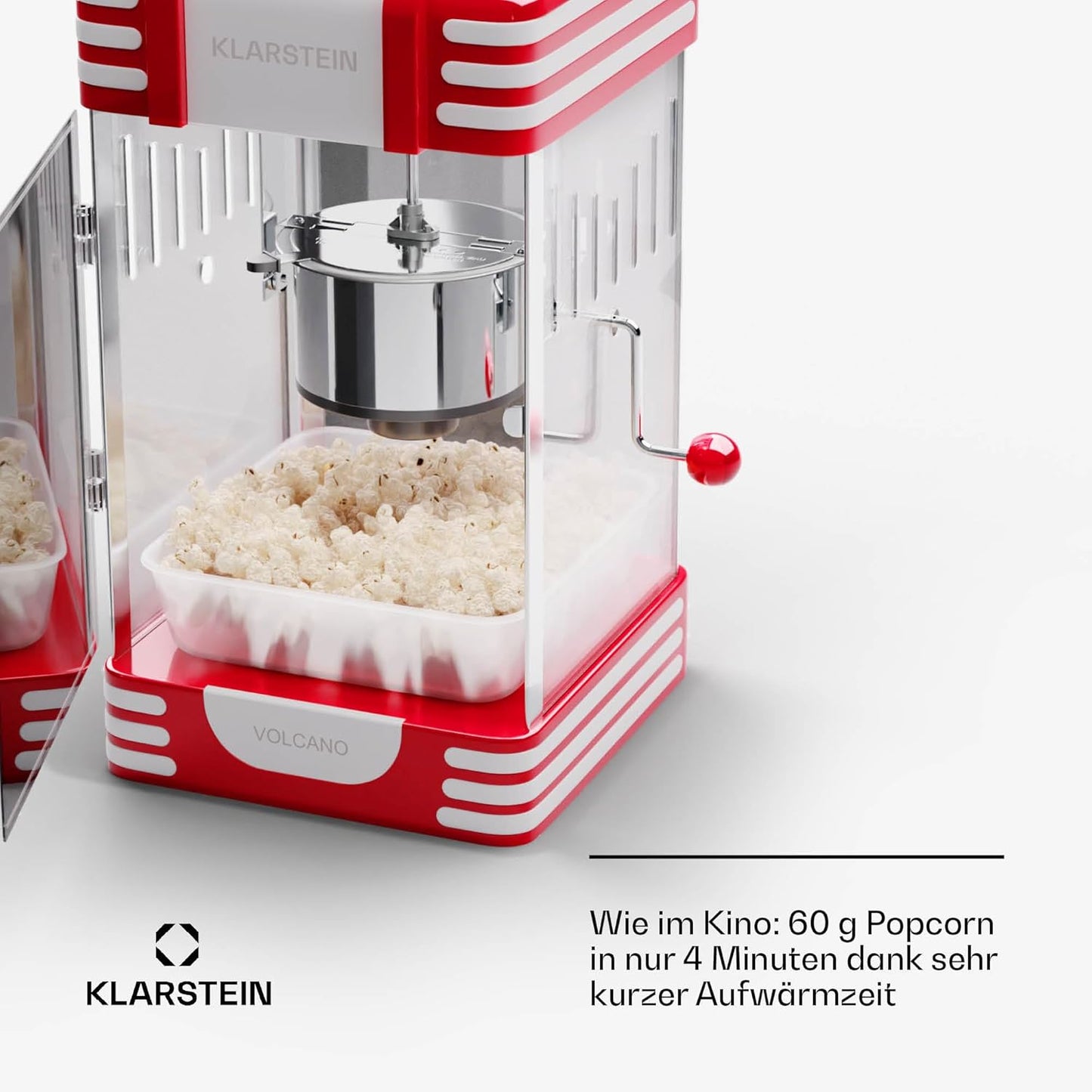 Popcornmaschine, 33cm (B) x 47cm (H) x 29cm (T) Rot