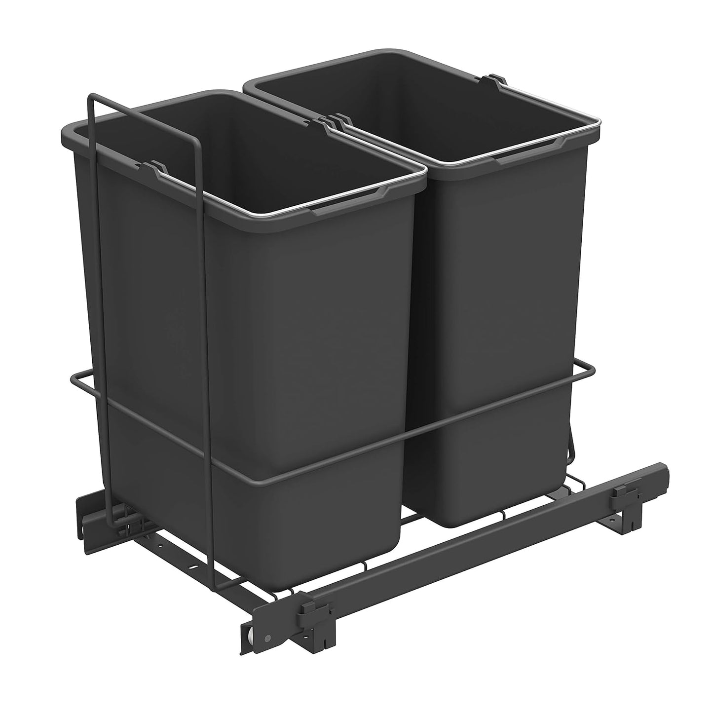 Einbau-Mülleimer mit Korbauszug, Anthrazit