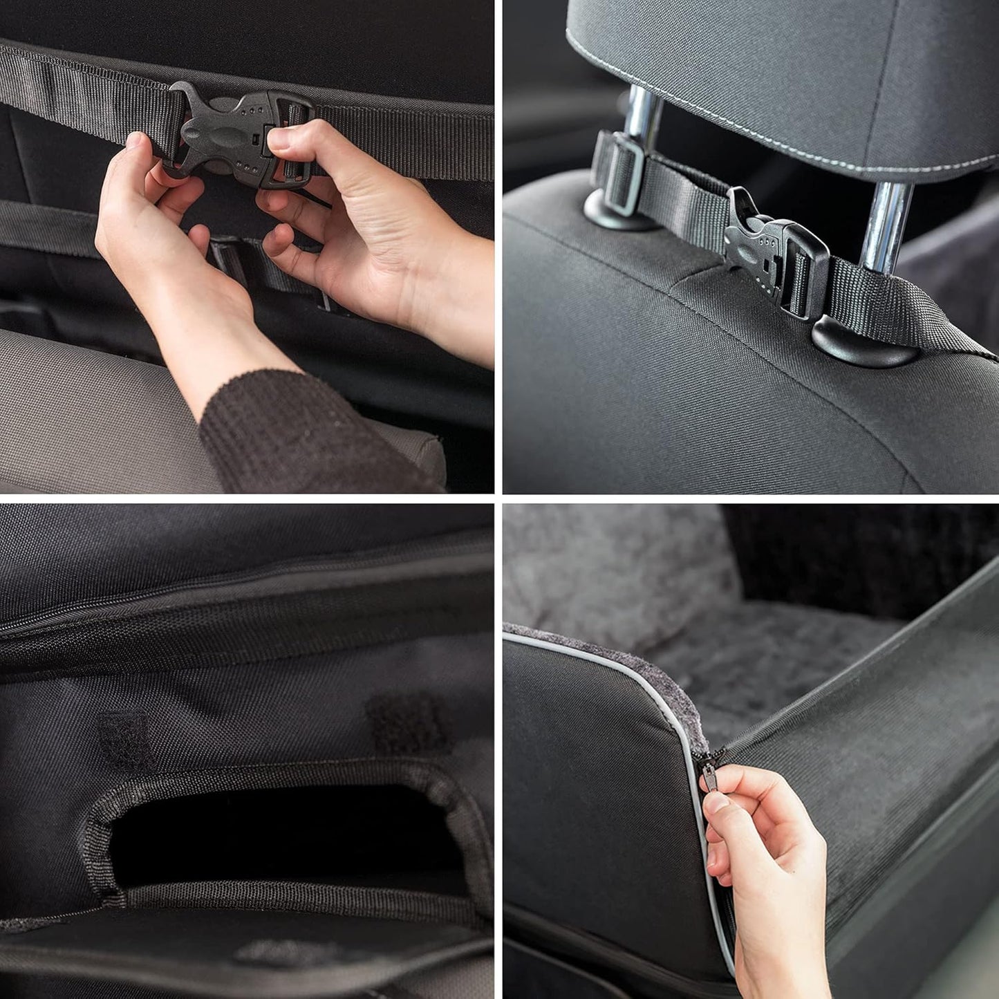 Autositz für Haustiere, schwarz