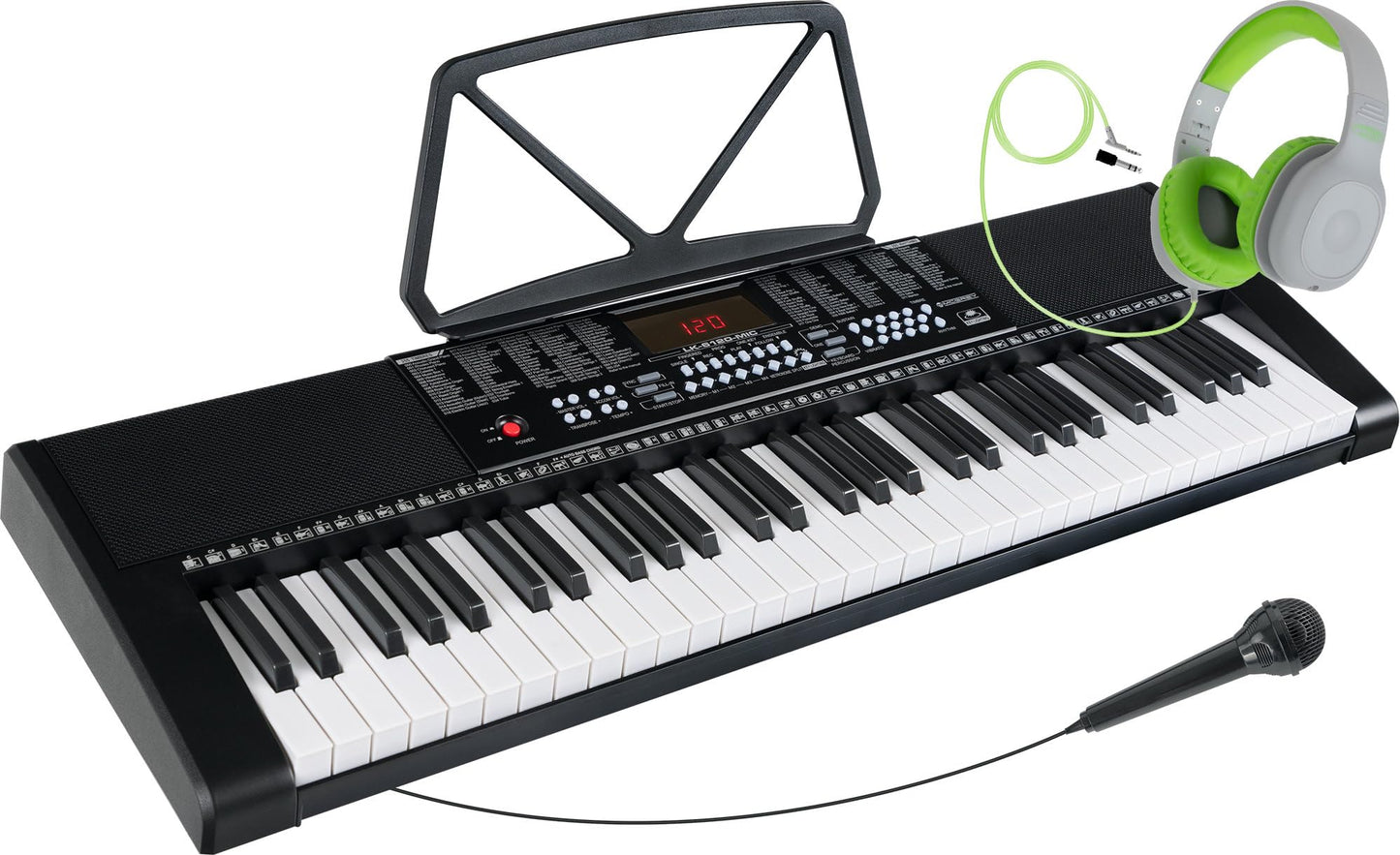LK-6120-MIC Keyboard mit Mikrofon & Kinderkopfhörer Set