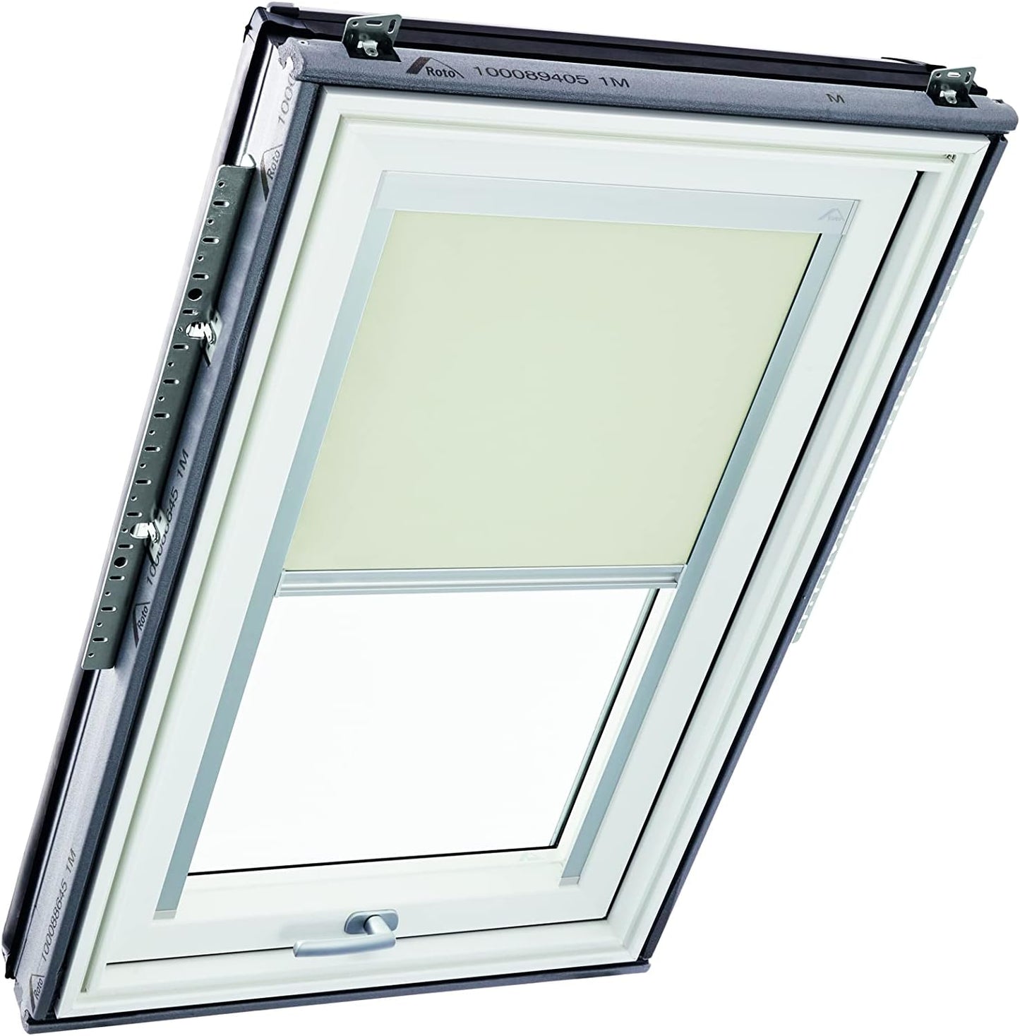 Dachfenster-Verdunkelungsrollo ZRV, Beige, B95 x H98 cm, Führungsschiene Silber