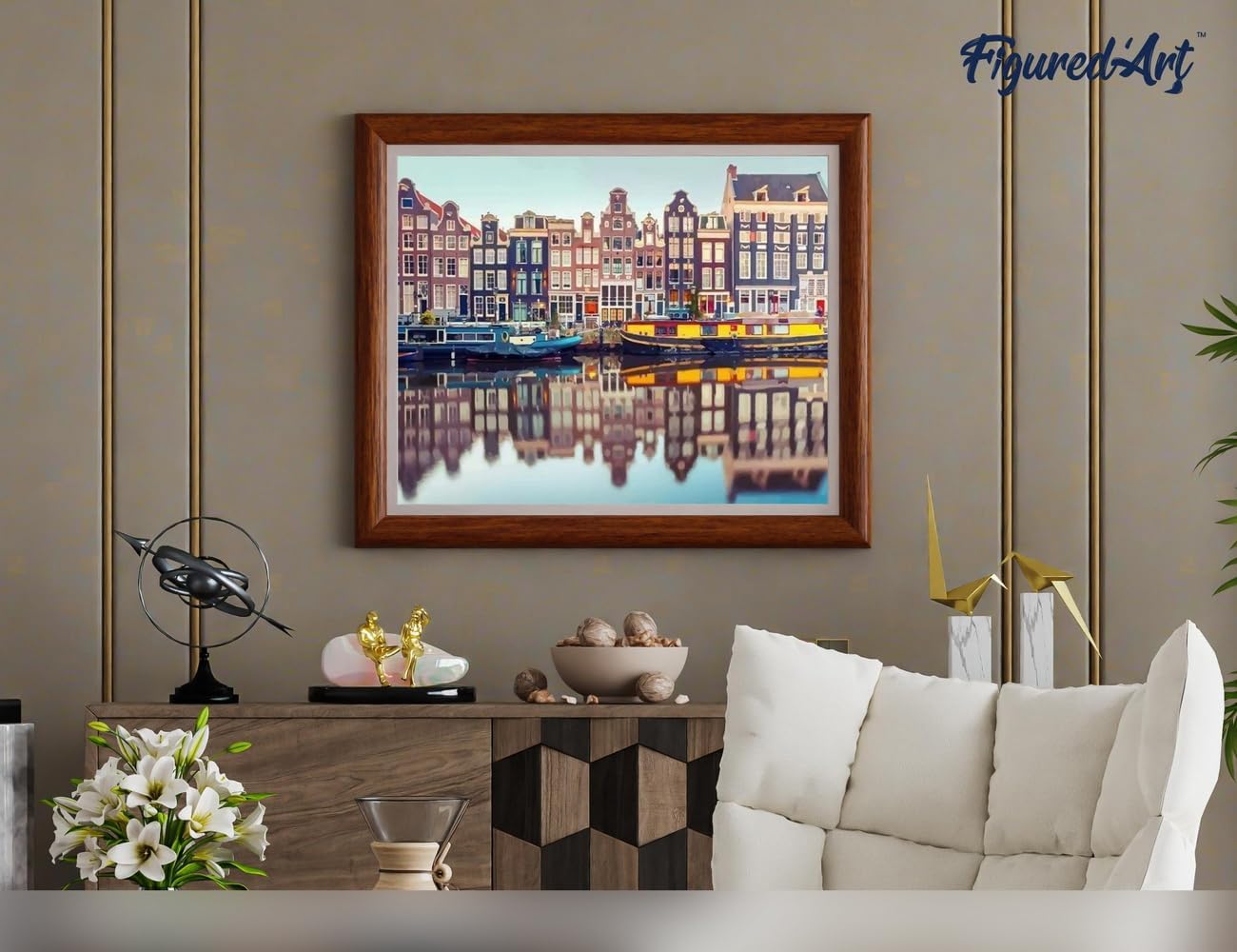Malen nach Zahlen Set Amsterdam (40x50cm), Amsterdam 40x50cm Mit Keilrahmen (nicht gespannt)