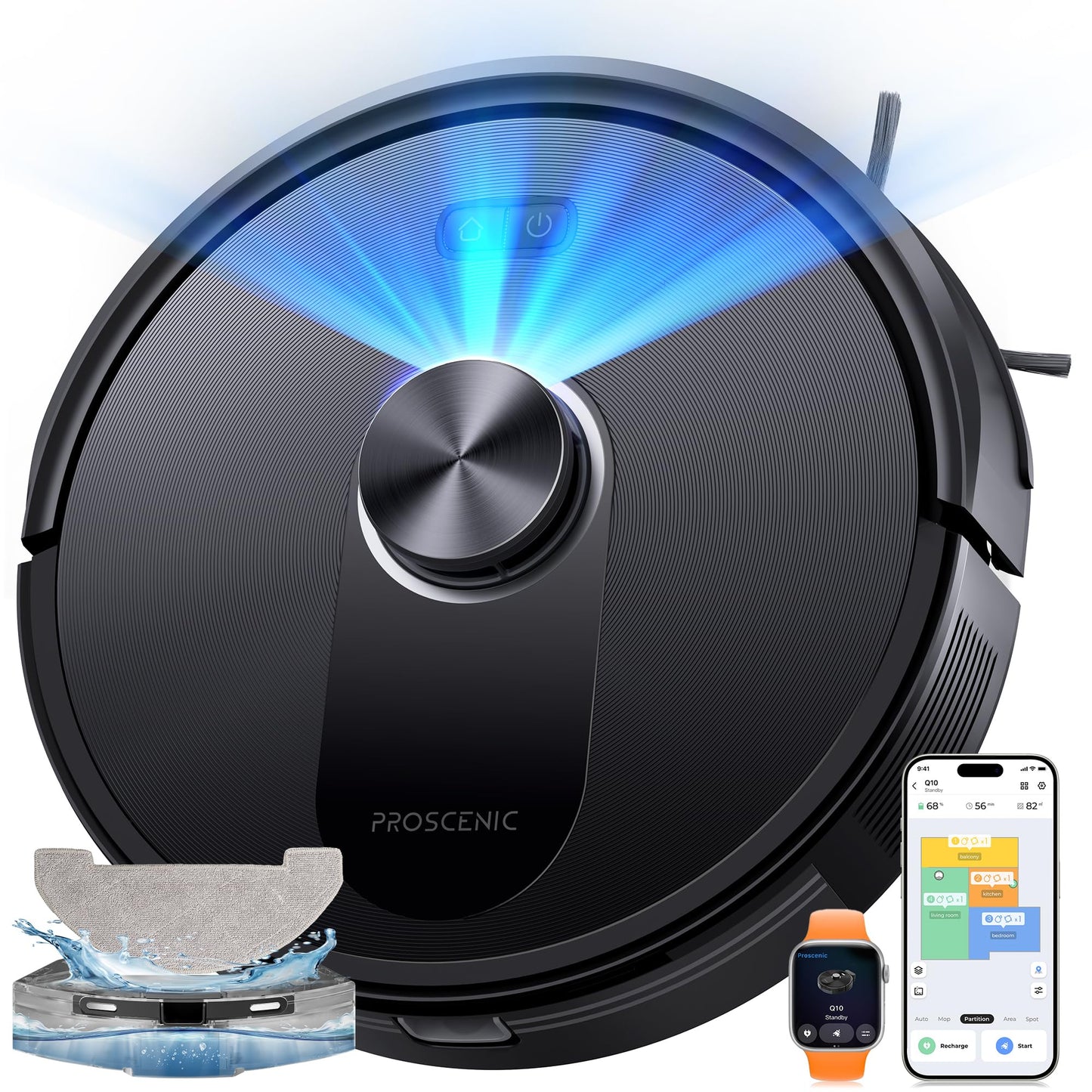 Q10+ Saugroboter mit Wischfunktion & Laser-Navigation