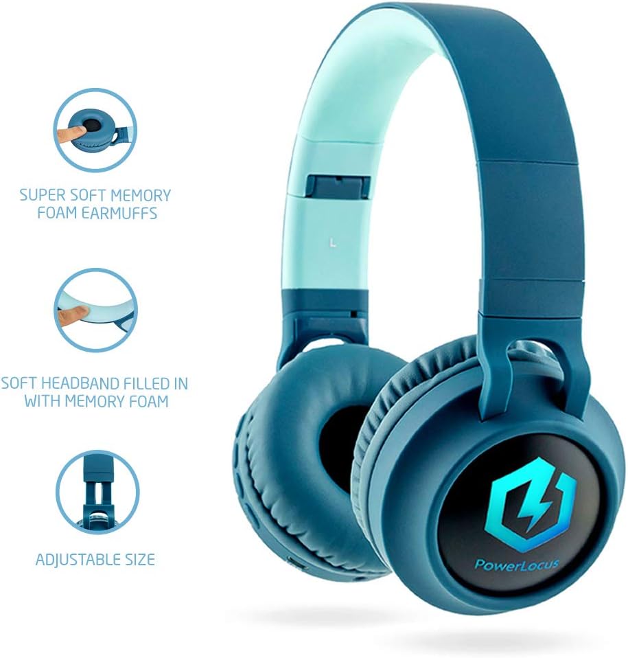 Kinderkopfhörer mit Bluetooth, Blau-N