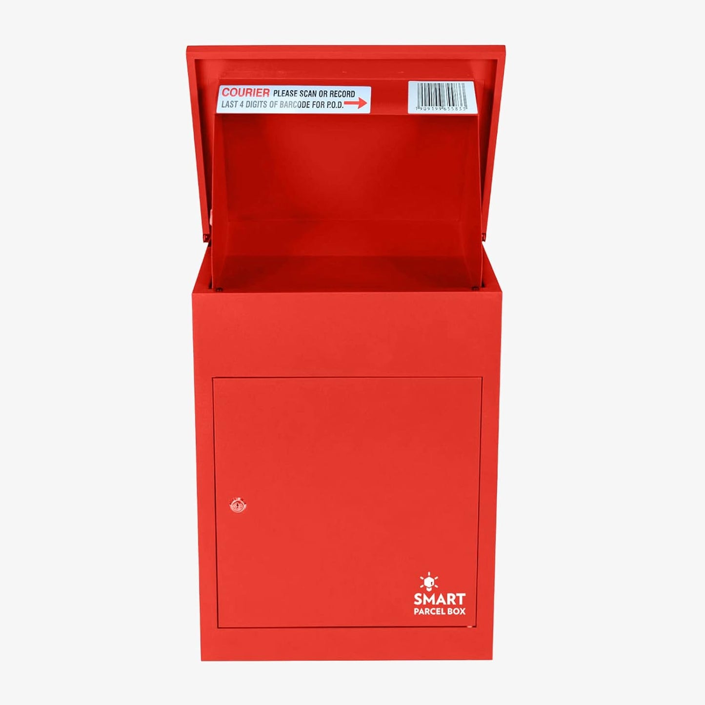 Paketbriefkasten mit Paketfach für Wandmontage, Rot