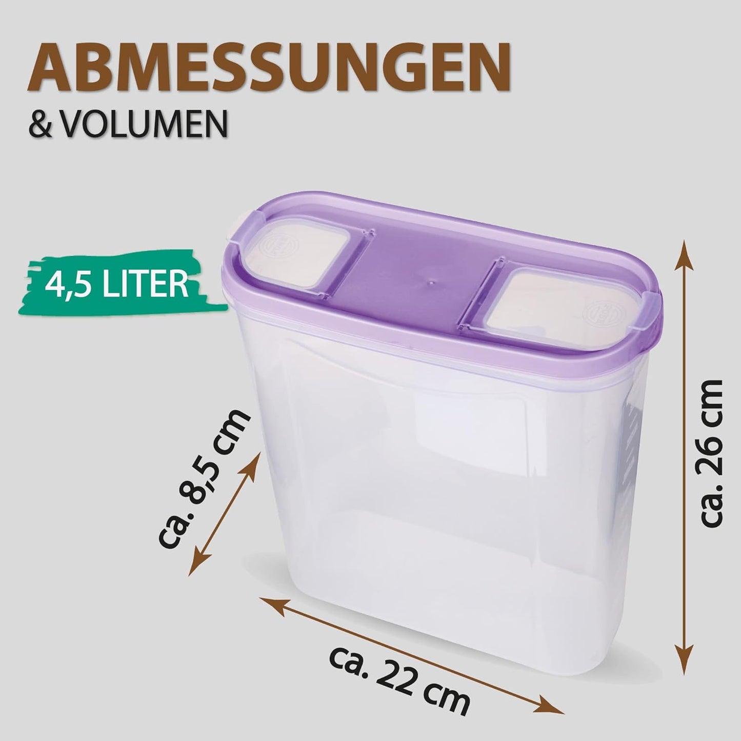 Vorratsdosen mit Deckel, Mix 3er Pack ( 3 Stück )