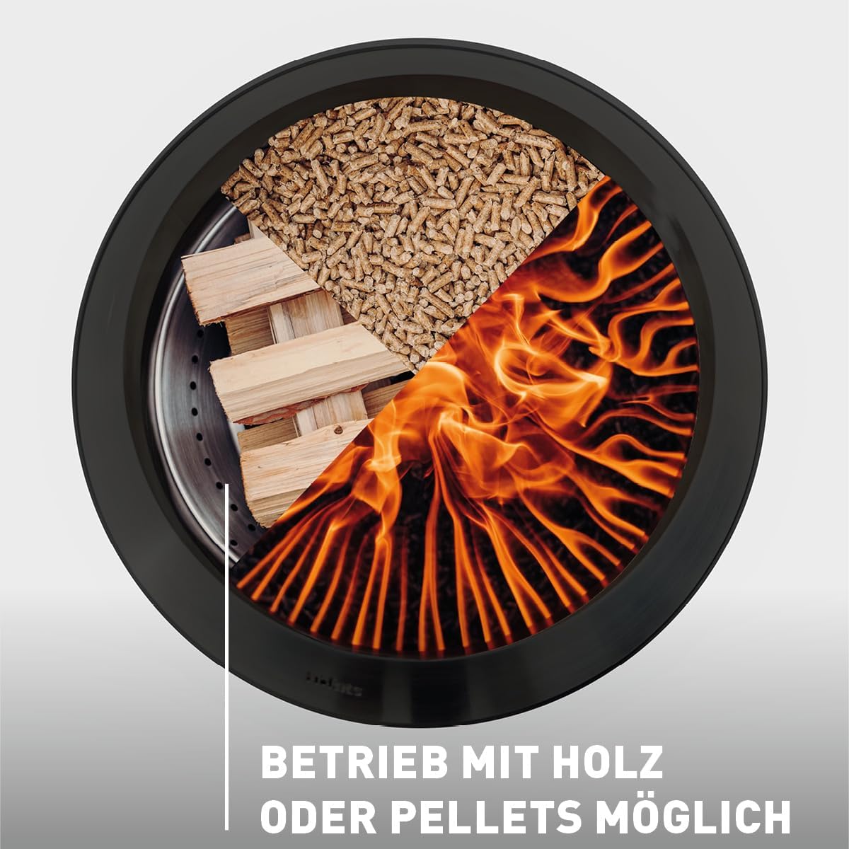 Moon 45 all black Feuerkorb mit niedrigem Fuss, 45 all black mit niedrigem Fuss