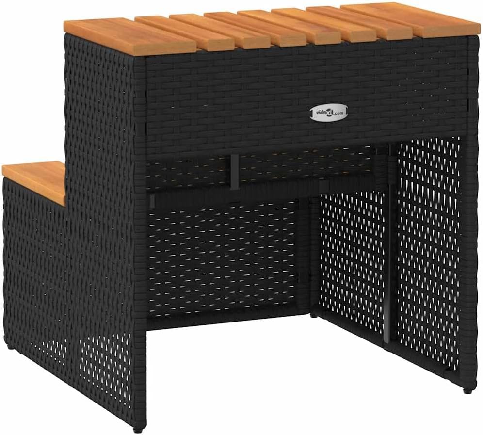 Whirlpooltreppe Tomasin, 50 x 50 x 50.5 cm Schwarz