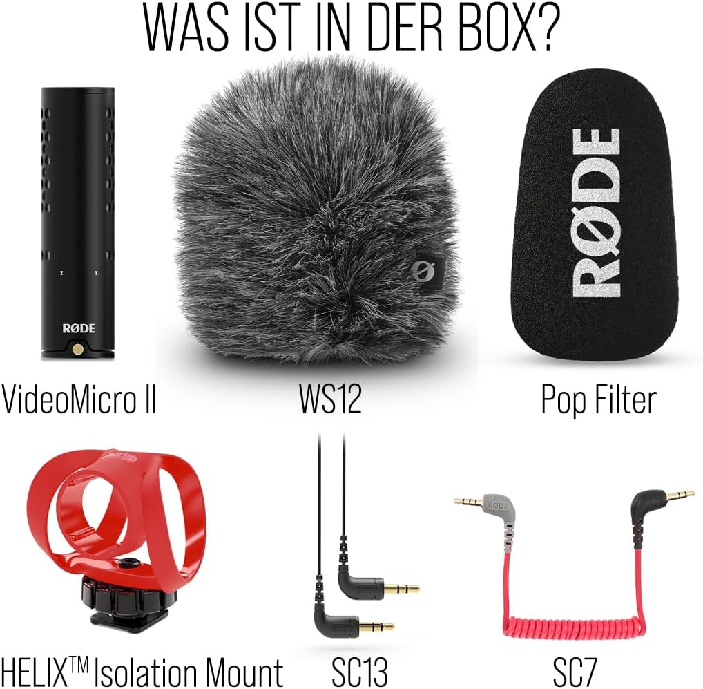 VideoMicro II Richtrohrmikrofon für Kamera/Mobilgerät, Single Einzeln